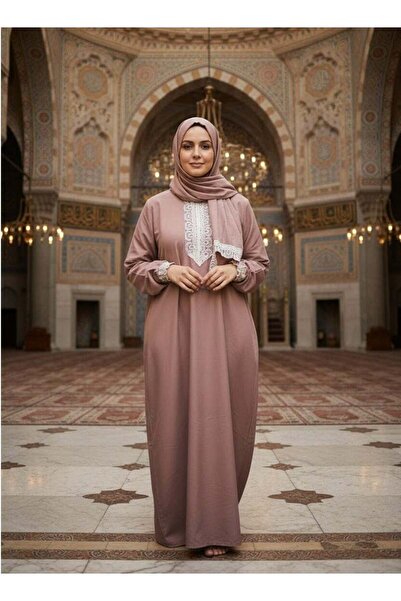 Habbaa One Piece Praying Dress Free Size With Embroidary on Front and Attache...