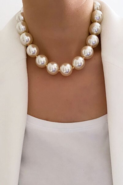 DOĞALYA Big Pearl Choker Necklace