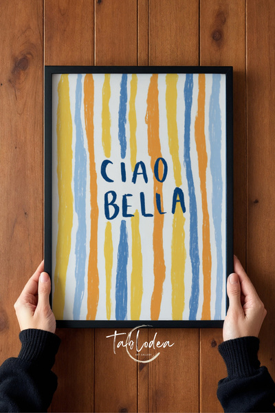 tablodea Ciao Bella Tablou de bucătărie în stil italian scris TD Decor elegan...