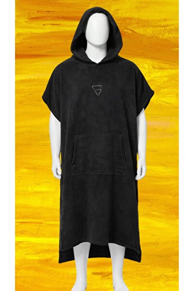 Asva Home Siyah panço Plaj Havlusu Yetişkin