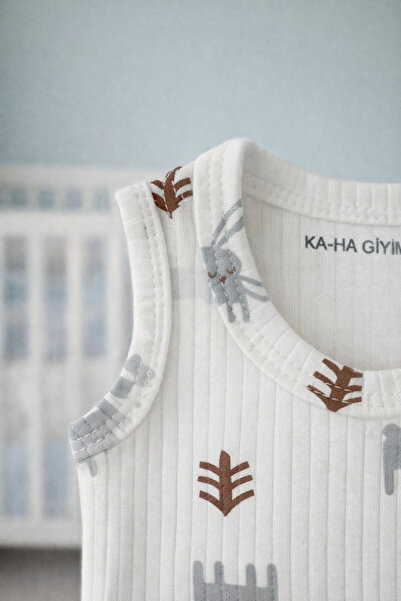 KA-HA Giyim %100 Pamuklu / Tavşanlı / Çıtçıtlı Bebek Body Zıbın / Pamuklu Bebek Atlet / Bebek Çıtçıtlı/Organik