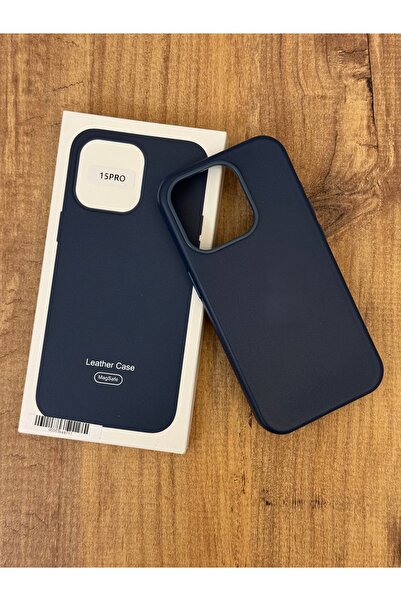 Ceptex İphone 15 Pro Uyumlu Animasyonlu Magsafe Özellikli Deri Kılıf İçi Kadife