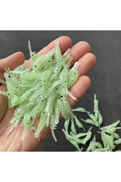tunalartarım 10 x 3,5 cm Parlayan Karides Suni Yem Olta Yemi