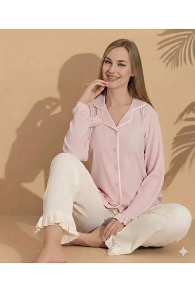 ALFA AKSESUAR 03 6004 Wrinkled Fabric Pinterest Pajama Set