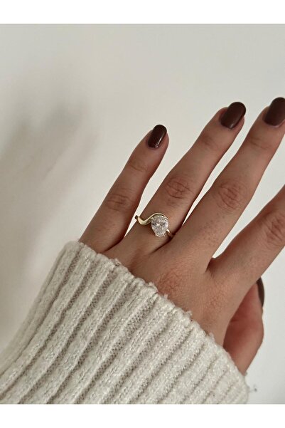 MioArt Hailey Oval Cut Solitaire Adjustable Ring