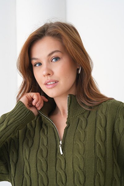 venezia giyim Half-Zip Knitted Sweater Regular Fit // V8650