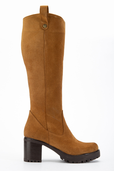 Elile Shoes Hakiki Deri 36 Numaradan 41 Numaraya Kadar Kadın Kışlık Süet Çizme