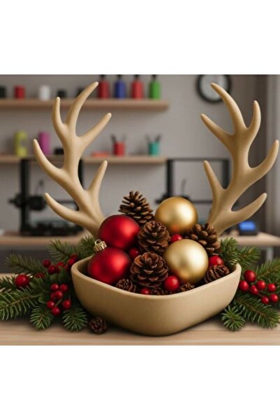3DBoyuthane Decorative Bowl with Deer Horns