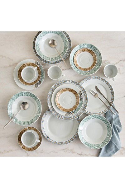 Home Box Atlanta 20-Piece Porcelain Dinner Set - Serves 4