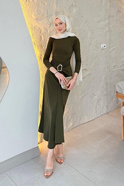 Şulemoda Giyim Rochie Hiva cu cataramă Sandy, kaki