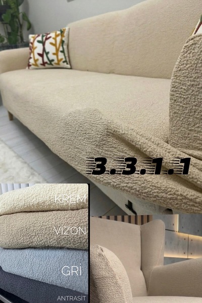 ÖZMAKAN Bohemian Fabric Sofa Set Cover 3.3.1.1 Home Textile