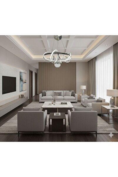 IŞILTI kuzey toplu ledli sarkıt avize 3 renk yanar