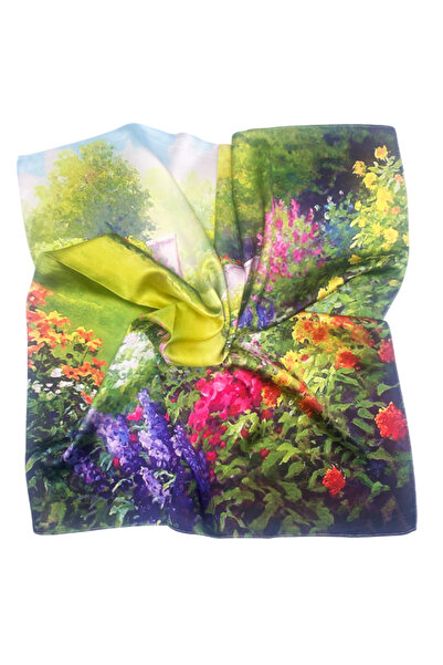 PRAVALIA CU SURPRIZE CLAIRE Women's Scarf with Painting, 70x70cm