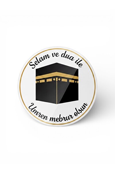 Poros Store Hac Umre Hediyeleri Sticker Ambalaj Etiketi - 4x4cm 70 Adet Yuvarlak