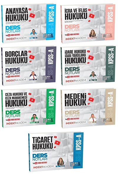 İndeks Akademi 2026 KPSS A Grubu Hukuk Video Ders Notları 7 li Set Yayıncılık