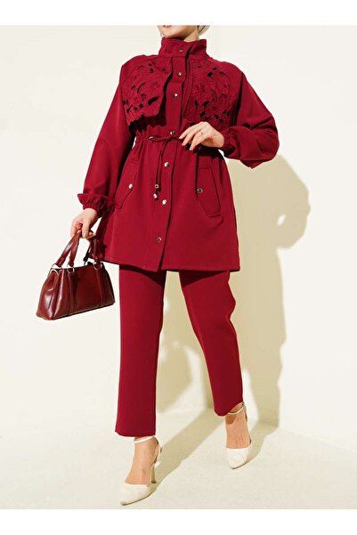 Burcia Bel Tunnel Guipure Piece Double Set