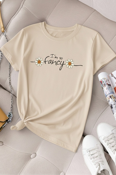 EFFRENATU I'M so Fancy Printed Unisex Printed Combed Cotton T-Shirt