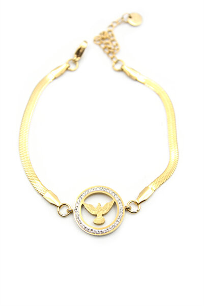 Royaleks Stone-Encrusted Phoenix Bracelet - Gold