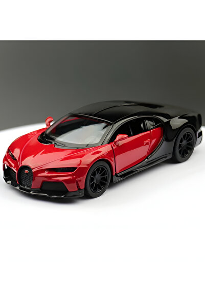 ÖZ OFİS Bugattı Chiron Super Sport Kırmızı 1/36 Ölçek Çek Bırak Özellikli Met...