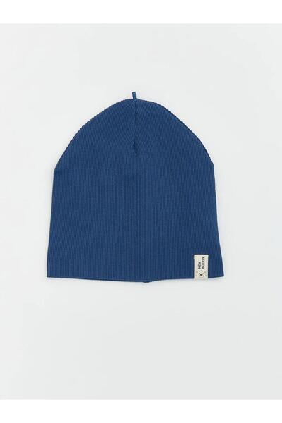 LC Waikiki Navy Blue Label Embroidered Baby Boy Beanie (S6)