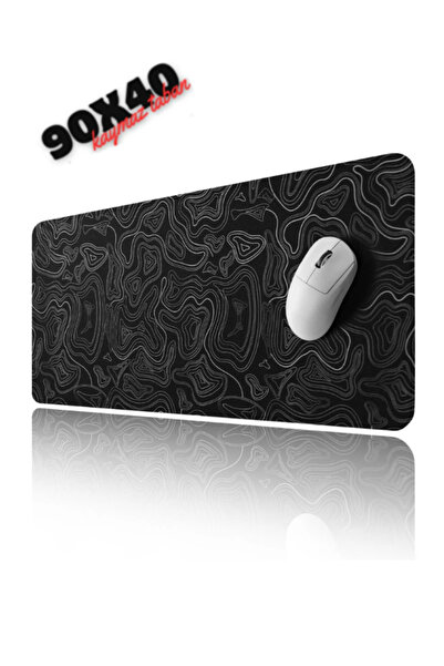 Hietech Mousepad Black Contour Speed Hızlı Yüzey Kaymaz Taban Gaming Oyuncu M...