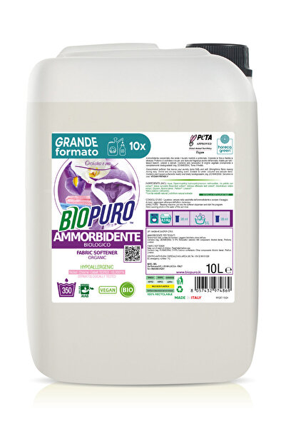 Biopuro Hypoallergenic organic fabric softener with iris and orchid 10l