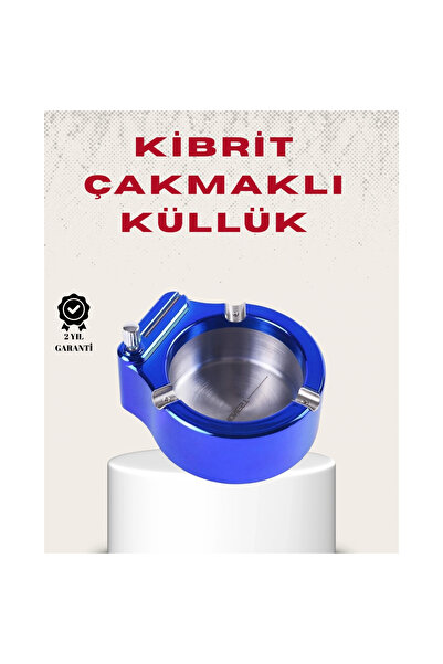 byhodi Set scrumieră și brichetă metalice, design modern rotund