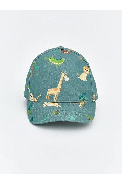 LC Waikiki قبعة جرين أنيمال مطبوع للأطفال الأولاد (S6)