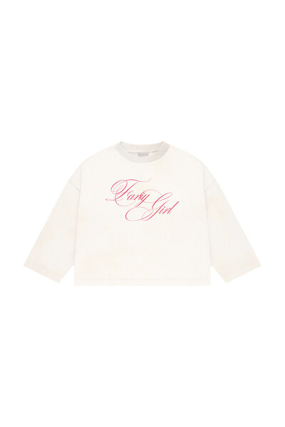 lethestudios Fairy Girl Baskılı Uzun Kollu Basic T-Shirt