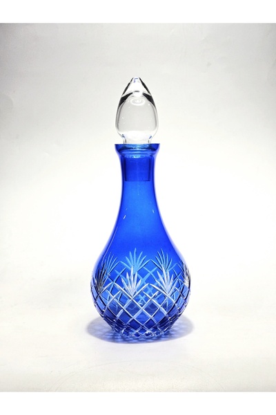 Kristal Market El İşçiliği Zemzem Şerbet Şişesi Mavi 1 Adet