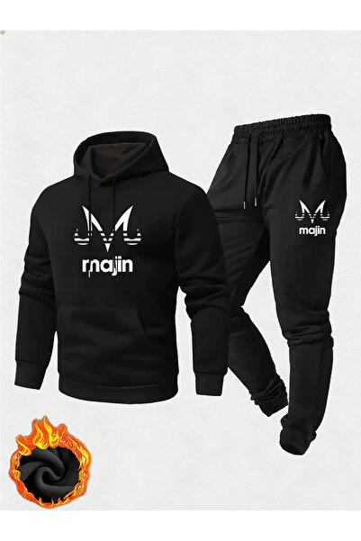 ALEYZA MODA Printed Top and Bottom Tracksuit Set Oversize Hooded