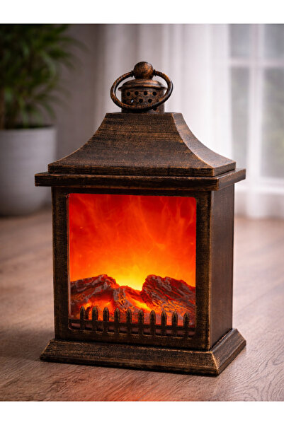 moryconcept Dekoratif LED’li Şömine Lamba 31x16x36 cm Şık ve Ortam Aydınlatması