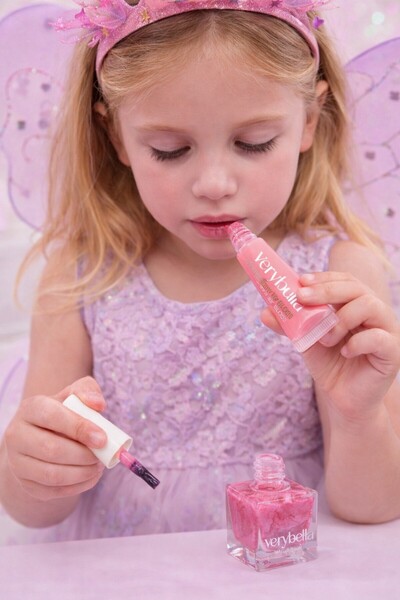 TOYFEST Very Bella Fairy Touch Safe Play Makeup Set for Kids Lip Gloss and Na...