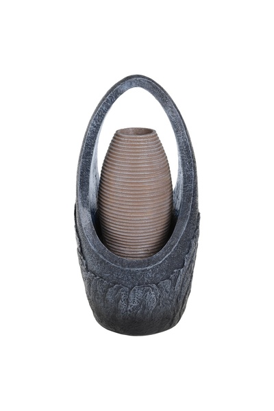 DavidaHome Artesian fountain, indoor/outdoor, with running water and light, 5...