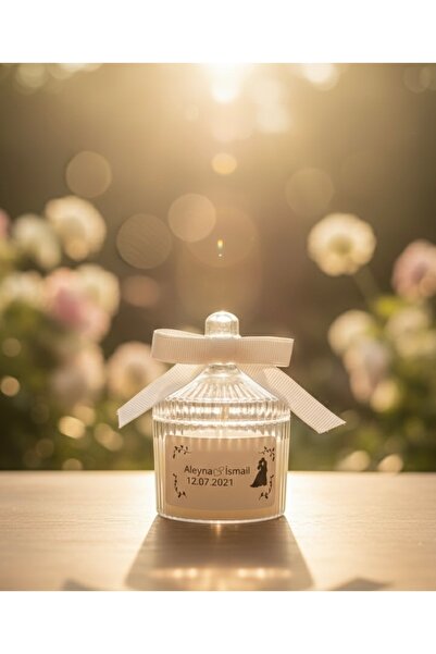 Liondes candles Kişiye Özel Mika Kutu Mum – 25 Adet