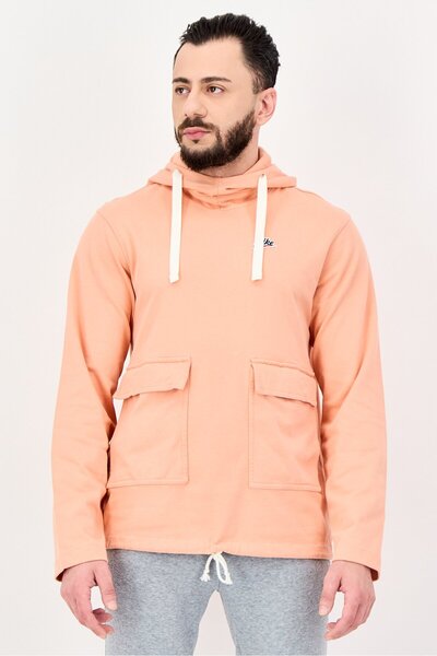 Nike Men Sportswear Fit Long Sleeve Outdoor Hoodie, Light Orange