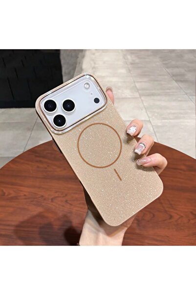 EDELFU متوافق مع iPhone 17 PRO - غطاء حماية من السيليكون بتصميم لامع وفضي متو...