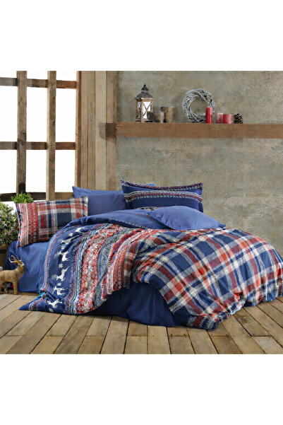 vionetta Double Duvet Cover Set with Cotton Fitted Sheet and 4 Pillows