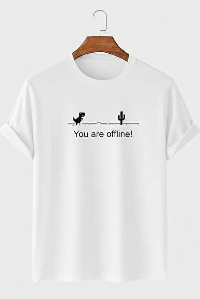 EFFRENATU You Are Offline B Printed Unisex B Printed Combed Cotton T-Shirt