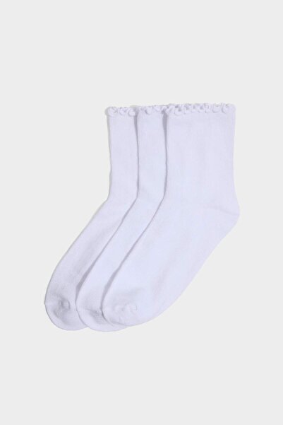 DeFacto Women's 3-Piece Cotton Socks G3585Axns