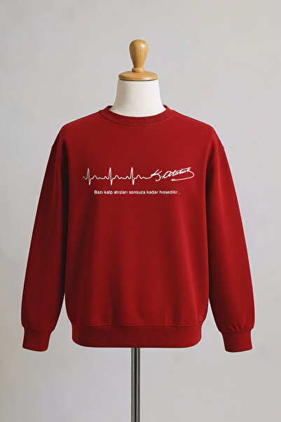 Vordevia Ataturk Printed Cotton 3 Thread O Oversized Sweatshirt