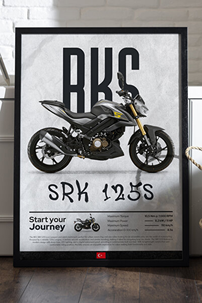 Duvarda Poster RKS SRK 125 S cu ramă din lemn negru, pictură decorativă de pe...