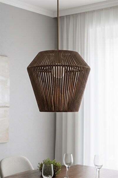 afralya home Doğal İp Sarkıt Avize Bohem & Modern Tasarım Salon Mutfak Yemek ...