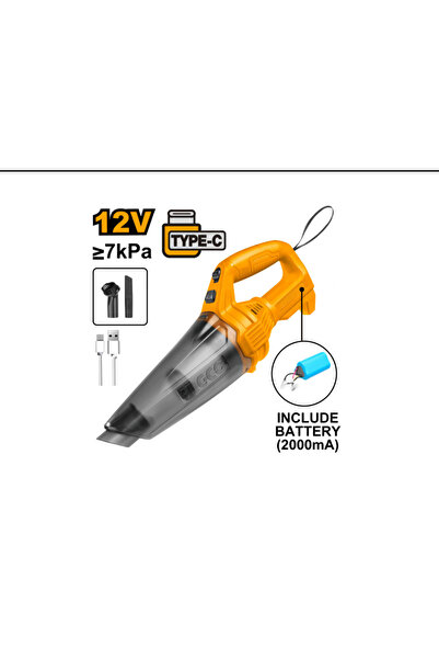 Ingco Cordless vacuum cleaner 0.5 l 5 V (2.0 Ah + USB-C charger)