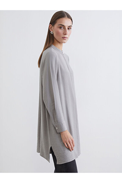 LC Waikiki Özmarka New Season Ruling Collar Textured Women's Shirt Tunic