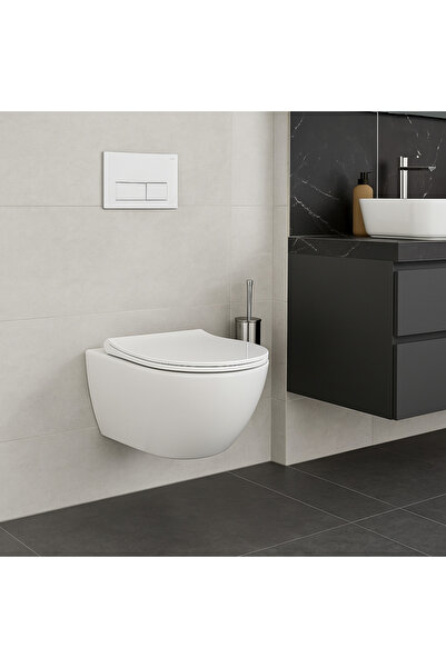 Turavit Turavit Rondo Rimless Asma Klozet + Yavaş Kapanan Klozet Kapağı