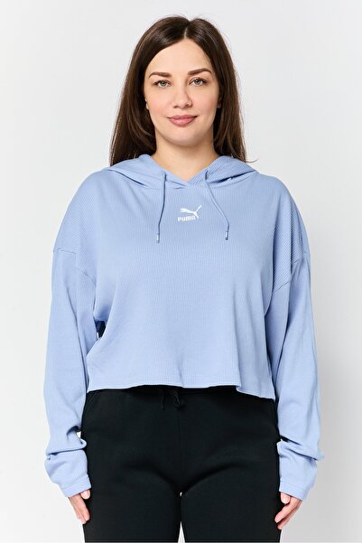 Puma Women Sportswear Fit Long Sleeve Outdoor Hoodie, Blue
