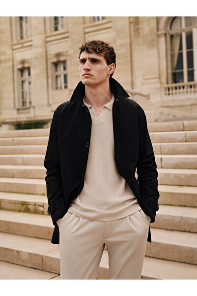 LC Waikiki SOUTHBLUE Standard-Muster Jacke Kragen Herren Trenchcoat