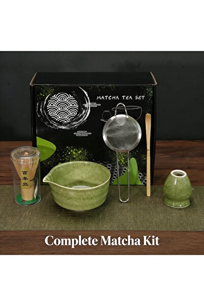 Generic Matcha Set -Matcha Whisk and Bowl Set, 5pcs Matcha Kit Tea Set
