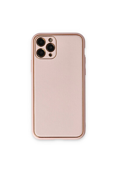 Najmaddin iPhone 11 Pro Case Coco Leather Silicone Cover - Powder
